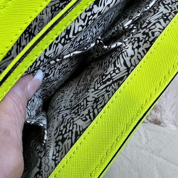 REBECCA MINKOFF HUDSON MOTO LEATHER NEON MARIGOLD BAG - Picture 13 of 16